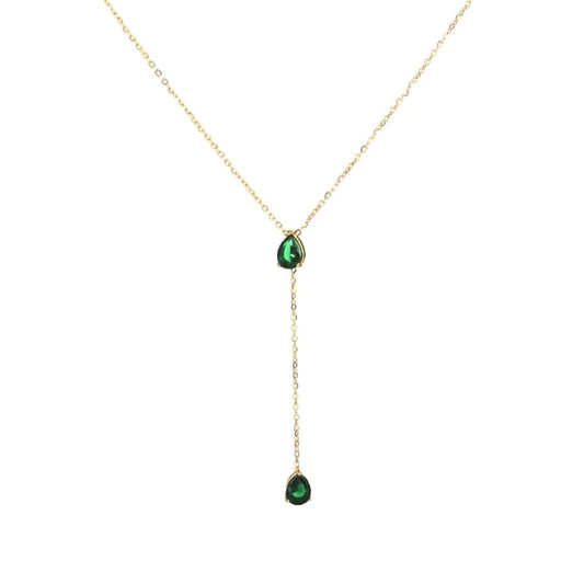 JADE DROP NECKLACE 925 (1 left)