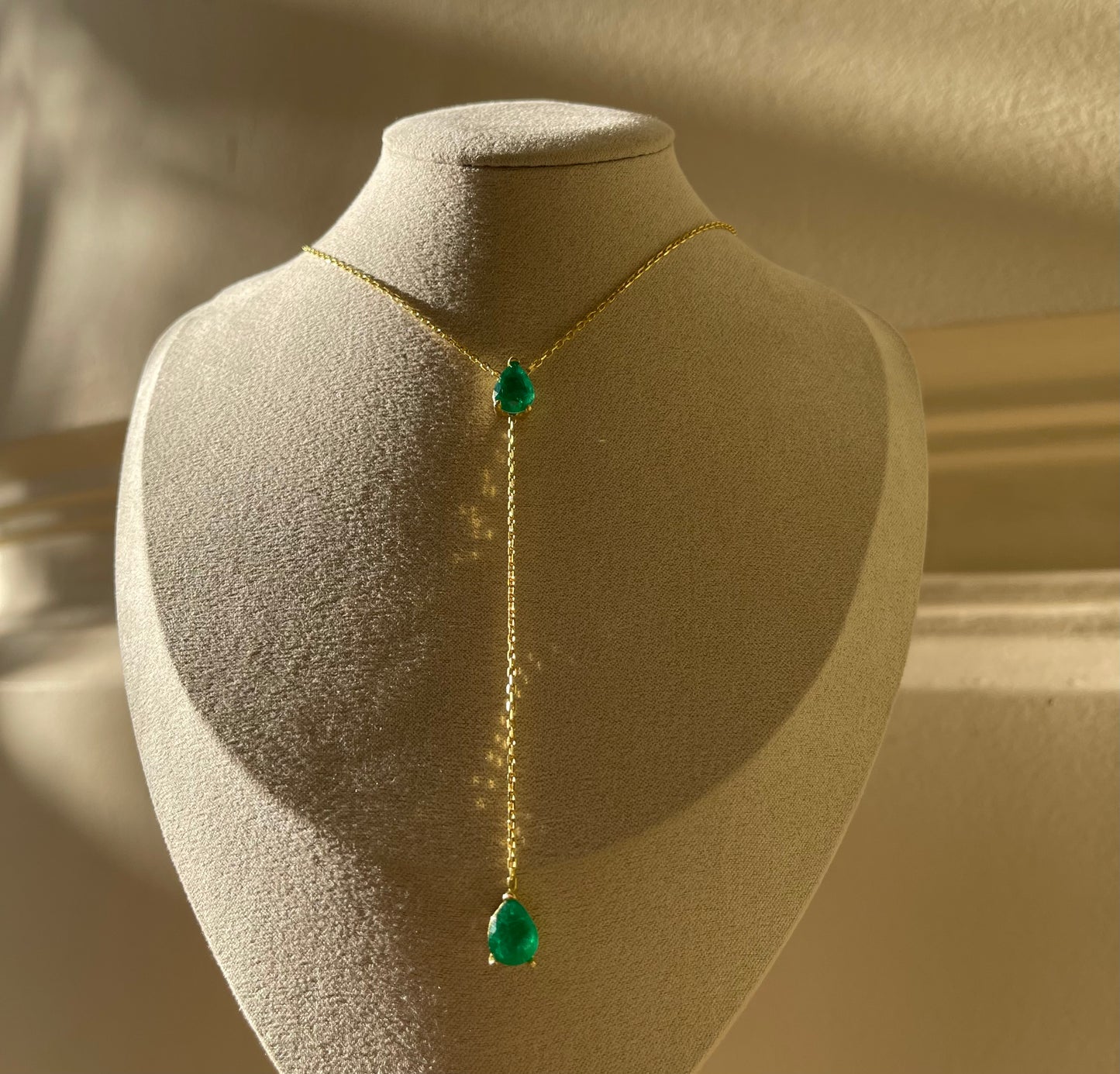 JADE DROP NECKLACE 925 (1 left)